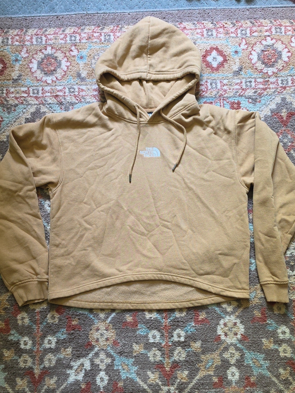 The North Face Camel/Tan Cropped Pullover Hoodie